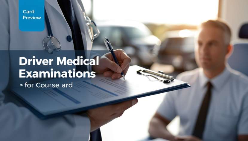 Медицинский работник проводит осмотр водителя